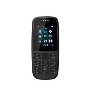 Nokia 105 (2019) kártyafüggetlen mobiltelefon fekete + Domino Quick alapcsomag